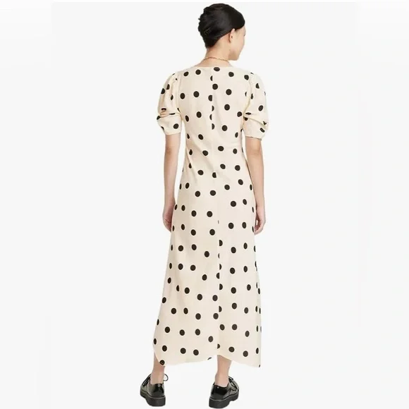 NWT 2 For 1 A New Day High Low Ruched Sleeve Dress 1 Polkadot & 1 Purple Flower - Picture 11 of 15